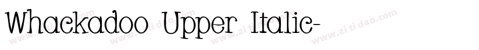 Whackadoo Upper Italic字体转换